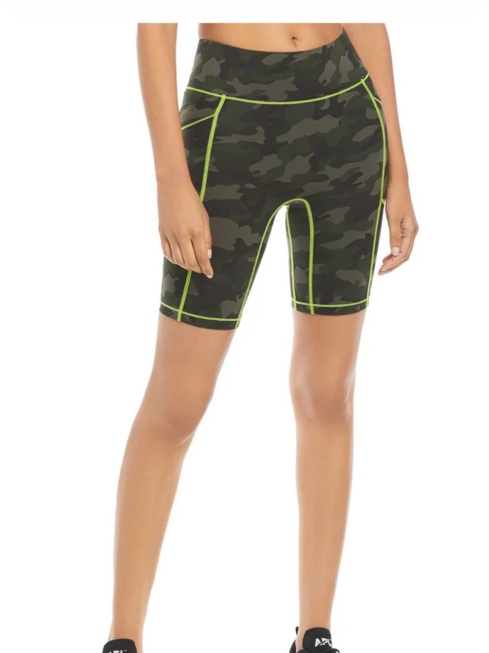 Bandier All Access Center Stage 9” Camo High Waist Bike Shorts  - size small